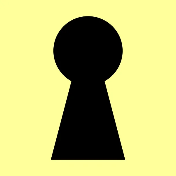 Klíčovou dírkou znamení. Ploché styl ikon — Stockový vektor