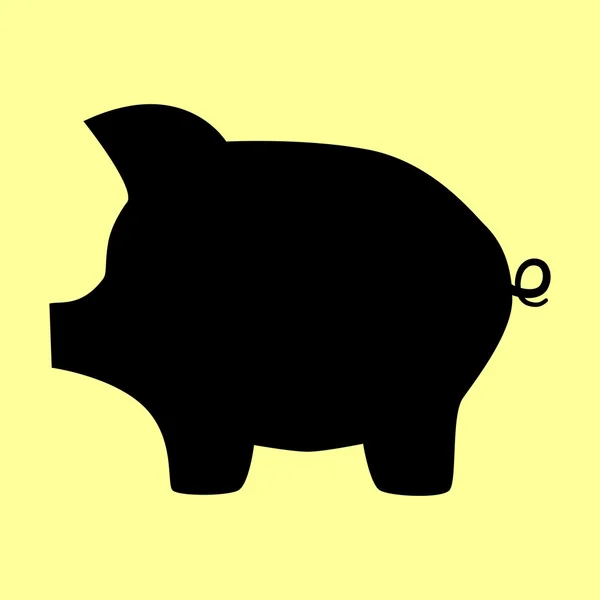 Schwein-Geld-Zeichen — Stockvektor