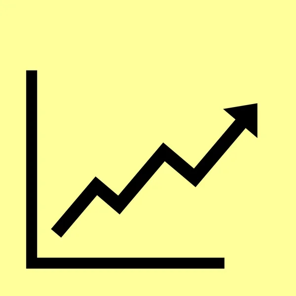 Rostoucí pruhy grafický znak — Stockový vektor
