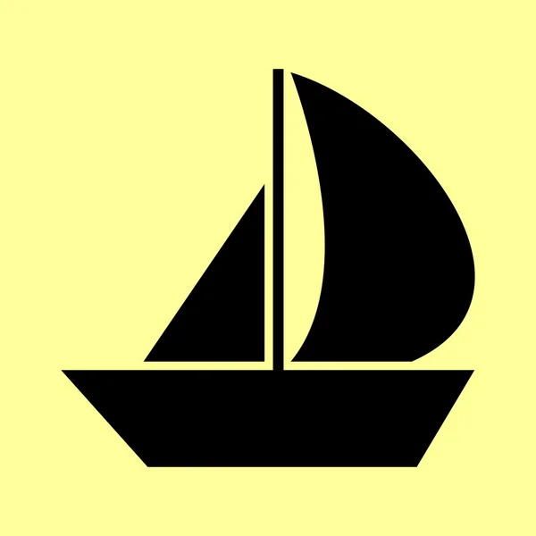 Segno barca a vela — Vettoriale Stock