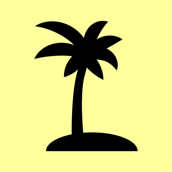 Coconut palm tree tecken — Stock vektor