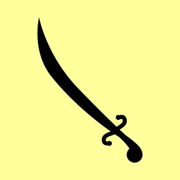 Signo de espada. Icono de estilo plano — Archivo Imágenes Vectoriales