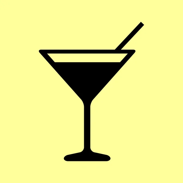 鸡尾酒的标志。平面样式图标 — 图库矢量图片