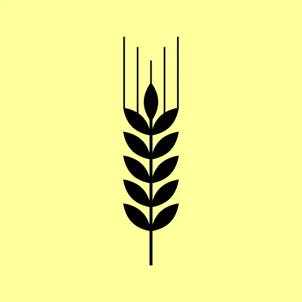 Wheat sign. Flat style icon — Stock Vector