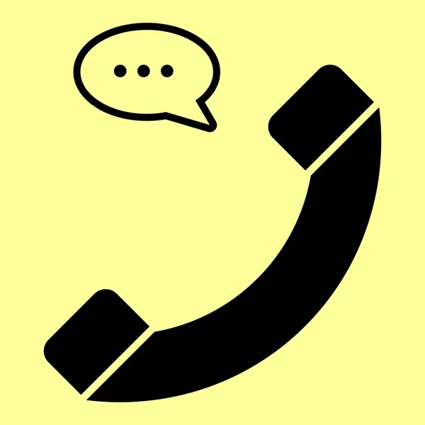 Telefon mit Sprechblasenzeichen — Stockvektor