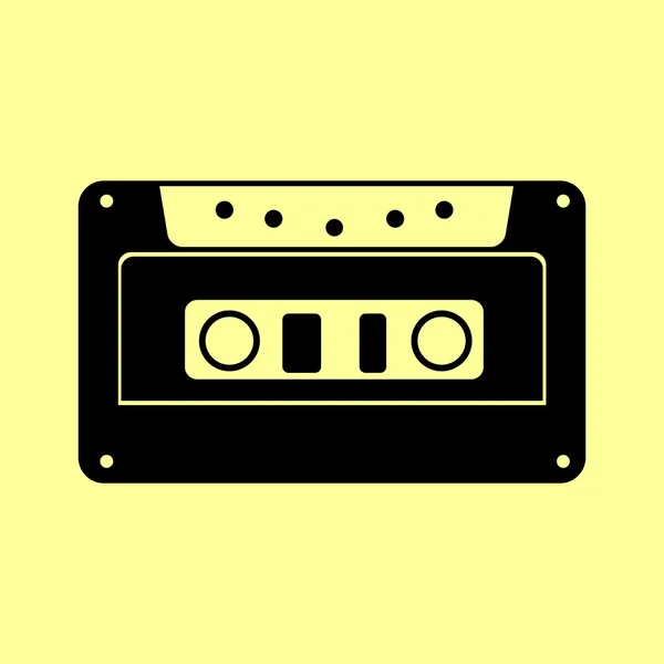 Icono de cassette, señal de cinta de audio — Archivo Imágenes Vectoriales