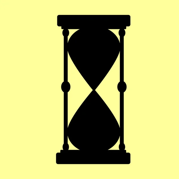 Kum saati işareti. Düz stil ikonu — Stok Vektör