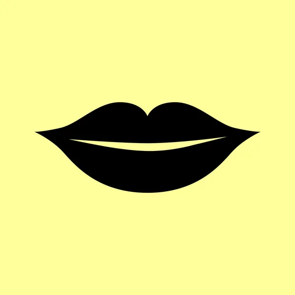 Lips sign. Flat style icon — Stock Vector