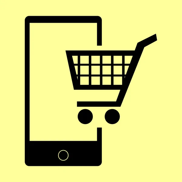 Shoping akıllı telefon üye — Stok Vektör