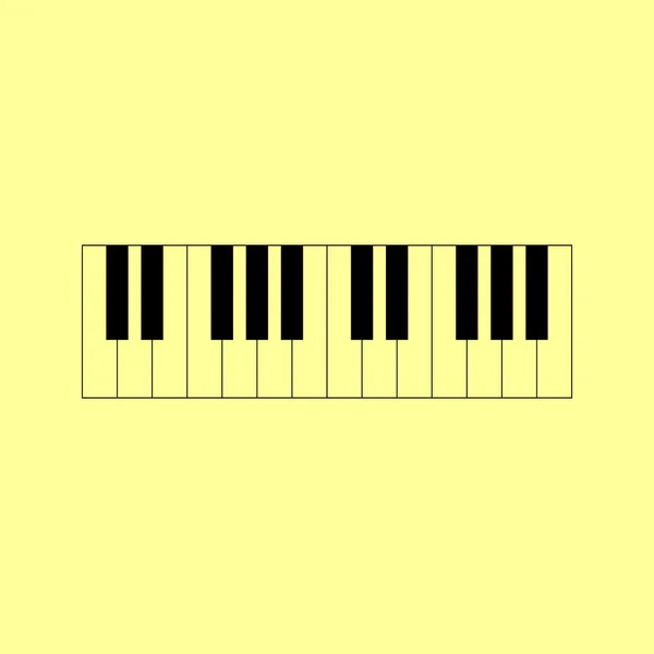 Piano toetsenbord teken — Stockvector