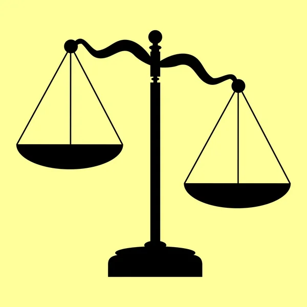 Σημάδι πλάστιγγας της δικαιοσύνης — Διανυσματικό Αρχείο