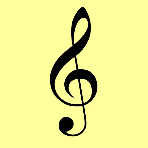 Musique violon clef signe — Image vectorielle