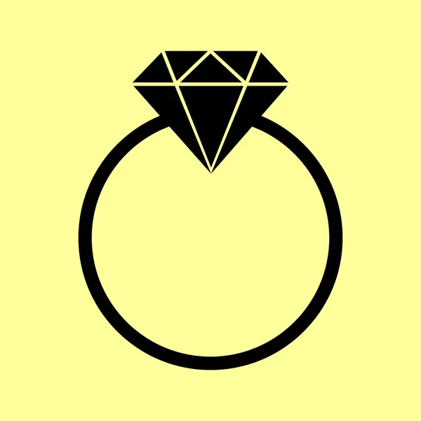 Signe de diamant. icône de style plat — Image vectorielle