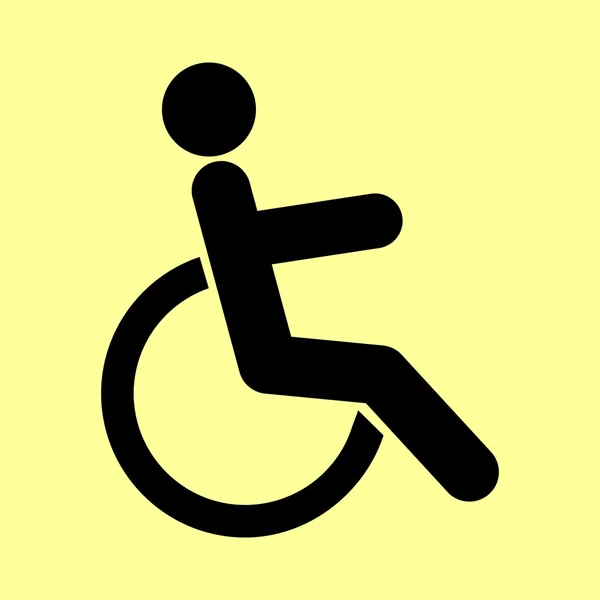 Segno di disabilita '. Icona in stile piatto — Vettoriale Stock