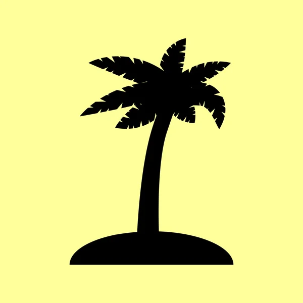 Coconut palm tree sign — Stock Vector