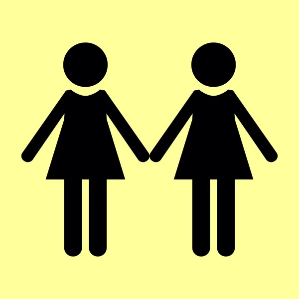 Lesbijki rodziny znak — Wektor stockowy