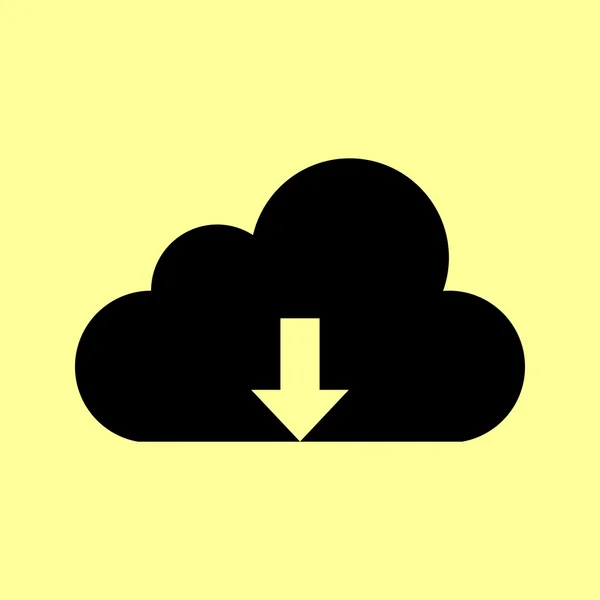 Sinal de nuvem. Ícone de estilo plano — Vetor de Stock
