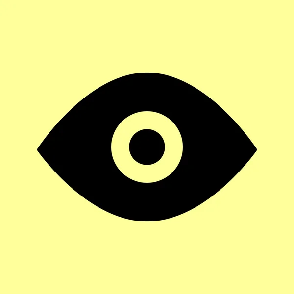 Señal ocular. Icono de estilo plano — Vector de stock