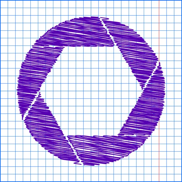 Ícone de rabiscar no jornal da escola —  Vetores de Stock