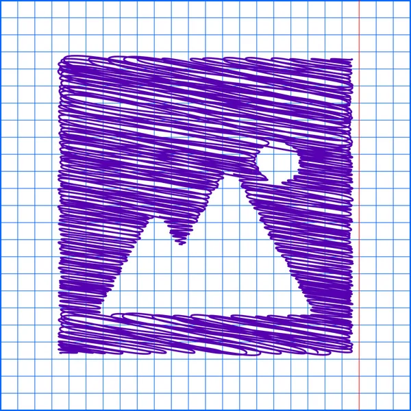 Scribble icône sur le papier de l'école — Image vectorielle