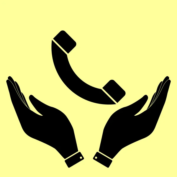 Phone sign. Flat style icon — Stock Vector