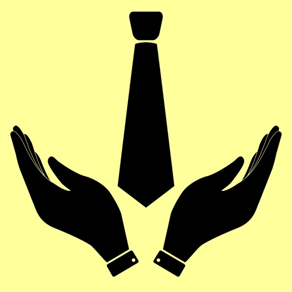 Icono de concepto con las manos — Vector de stock