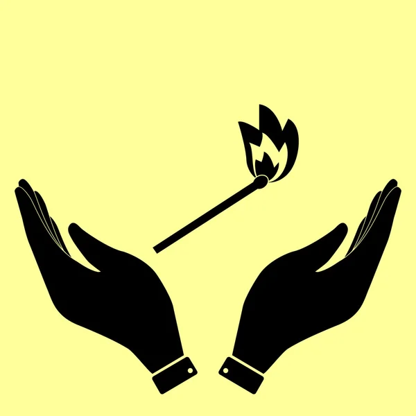 Icône concept avec les mains — Image vectorielle