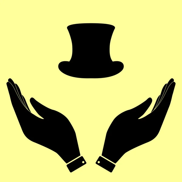 Icono de concepto con las manos — Vector de stock