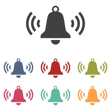 Zil çan Icons set