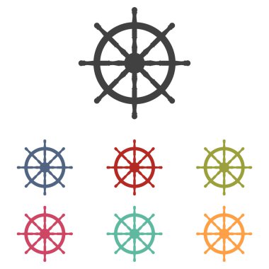 Gemi tekerlek Icons set