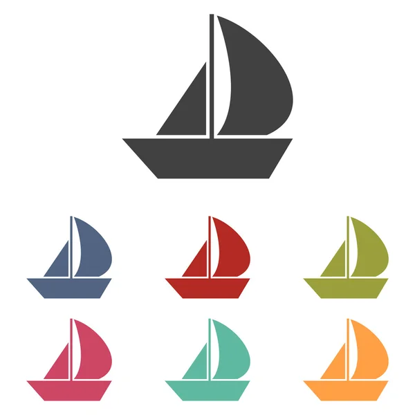 Conjunto de iconos de velero — Archivo Imágenes Vectoriales