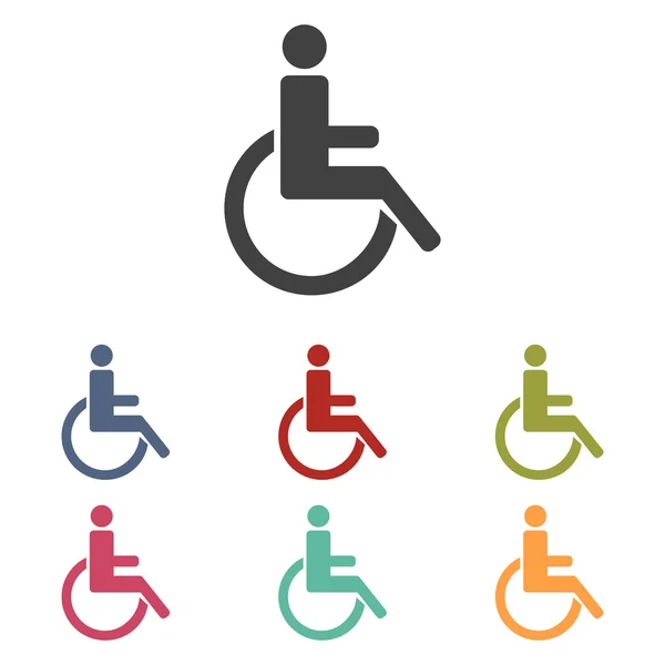 Conjunto de iconos para discapacitados — Archivo Imágenes Vectoriales