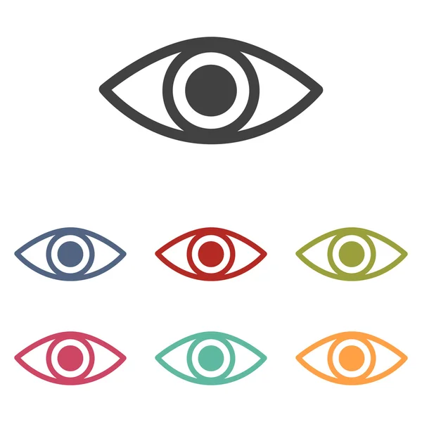 Eye icons set — Stock Vector