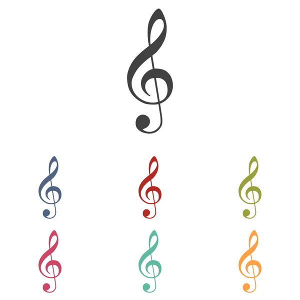 Hegedű clef ikon — Stock Vector