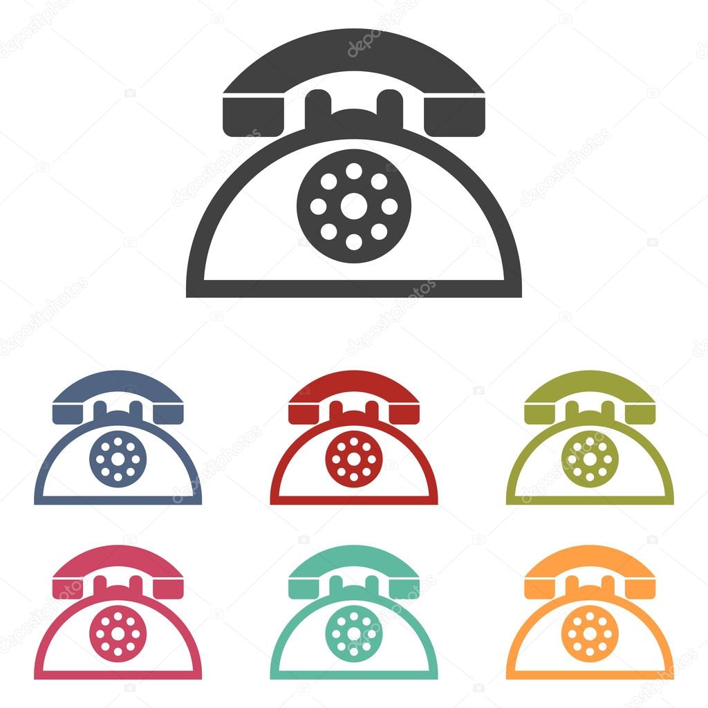 Retro phone icon