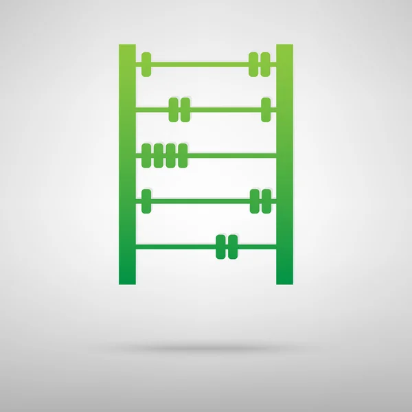 Gamla retro abacus gröna ikonen — Stock vektor