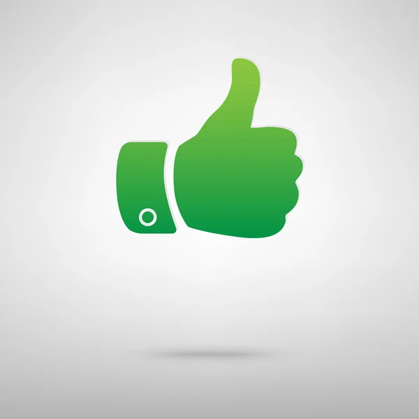 Icono de mano verde — Vector de stock