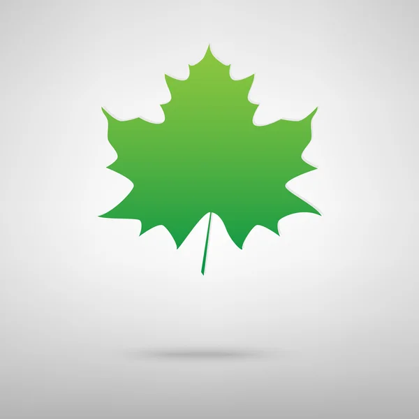 Icono verde hoja — Vector de stock