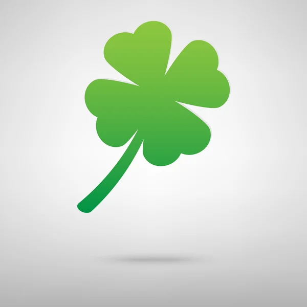 Leaf clover zöld ikonra — Stock Vector
