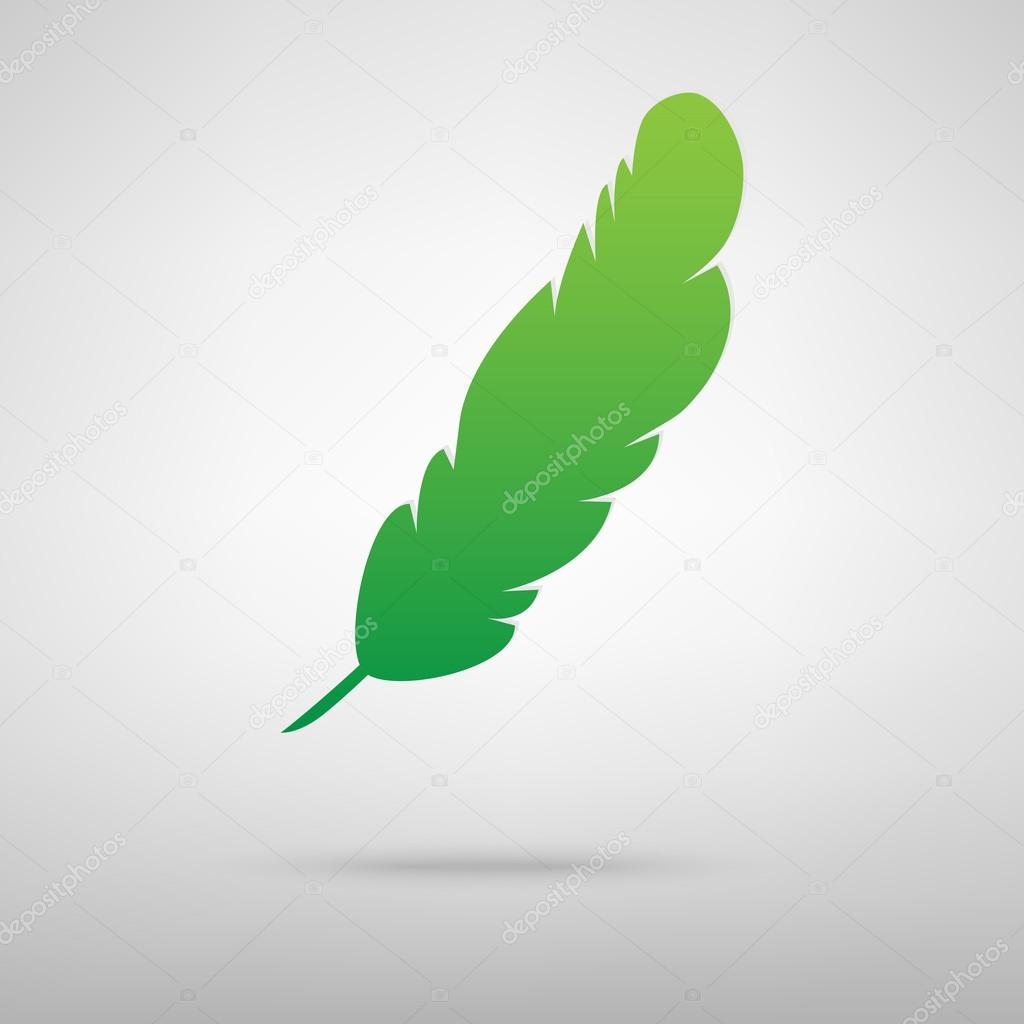 Feather green icon 