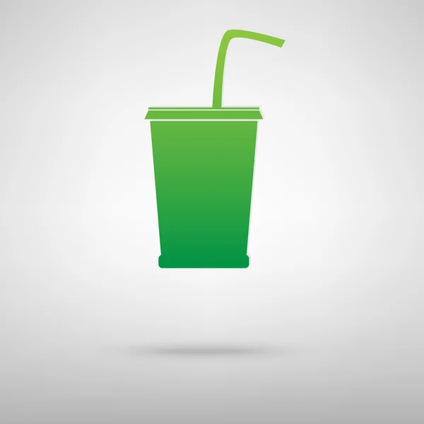 Drinken pictogram met schaduw — Stockvector