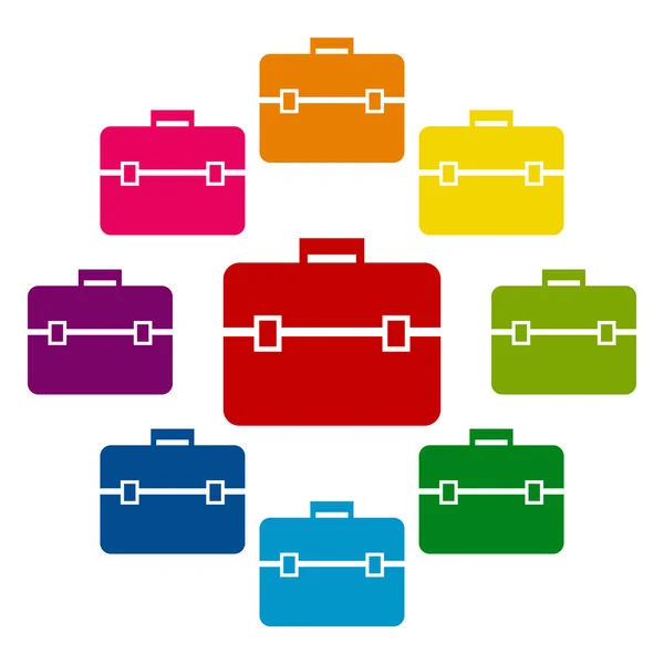 Ensemble d'icônes colorées — Image vectorielle