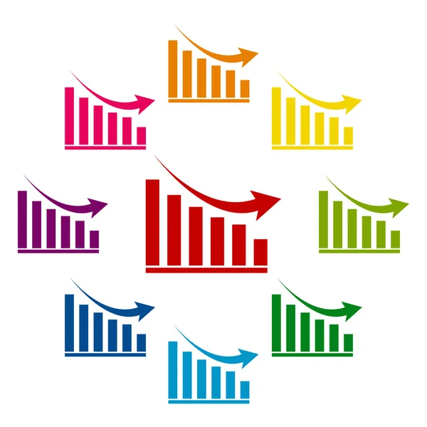 Conjunto de iconos coloridos — Vector de stock