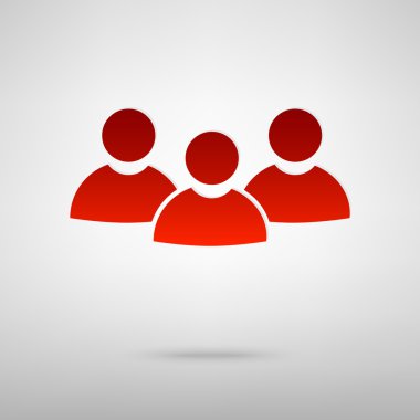 Gölge ile kırmızı simge