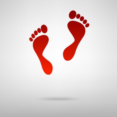 Gölge ile kırmızı simge