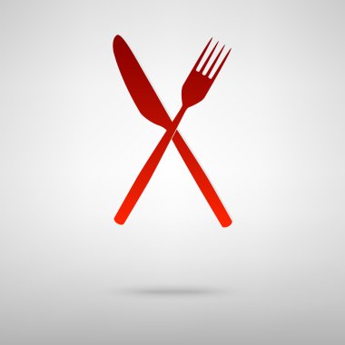 Gölge ile kırmızı simge