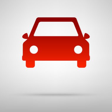 Gölge ile kırmızı simge