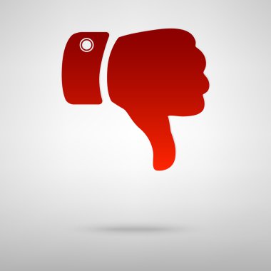 Gölge ile kırmızı simge