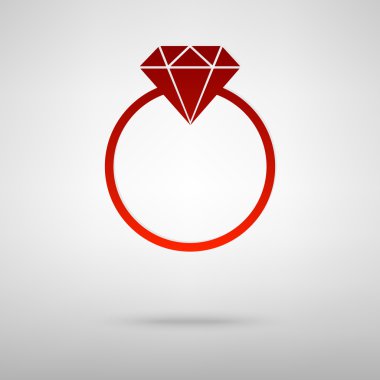 Gölge ile kırmızı simge