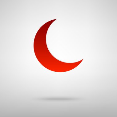 Red icon with shadow clipart